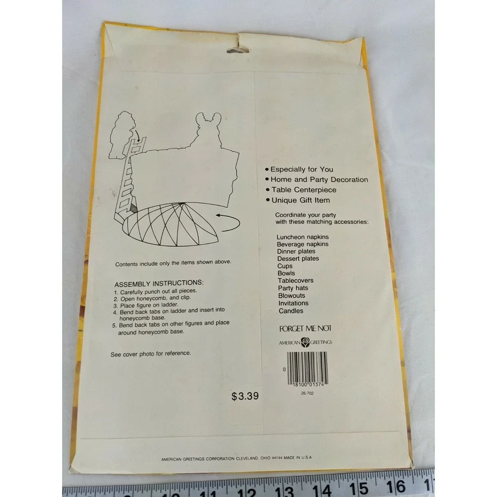 Get Along Gang‎ Birthday Decoration Centerpiece Paper Honeycomb Sealed 1985